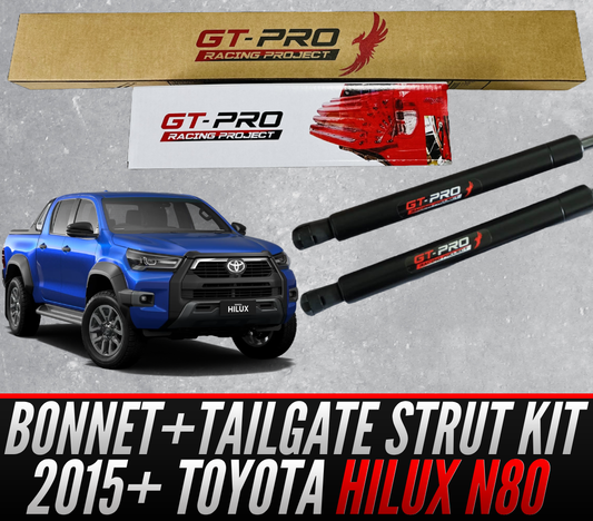 2015+ Toyota Hilux N80 Bonnet + Tailgate Strut KIT - GT-PRO