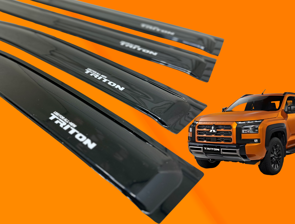 SUITS - Mitsubishi MV TRITON L200 2024 + Weather Shields Window Visors Tinted