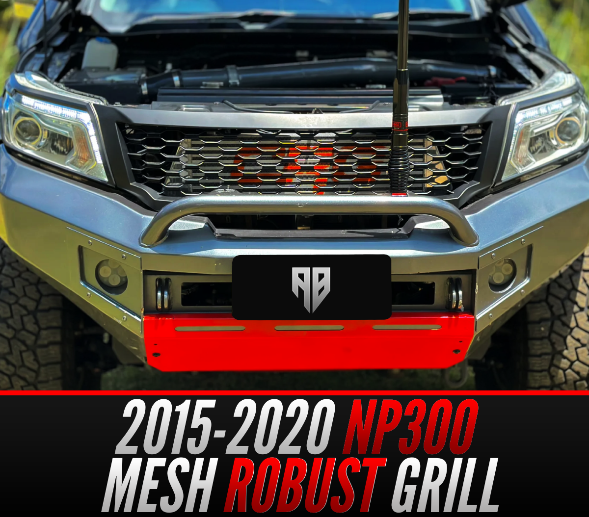 NISSAN NAVARA NP300 D23 MESH ROBUST GRILL - SUITS 2015-2020 - AFTERMARKET